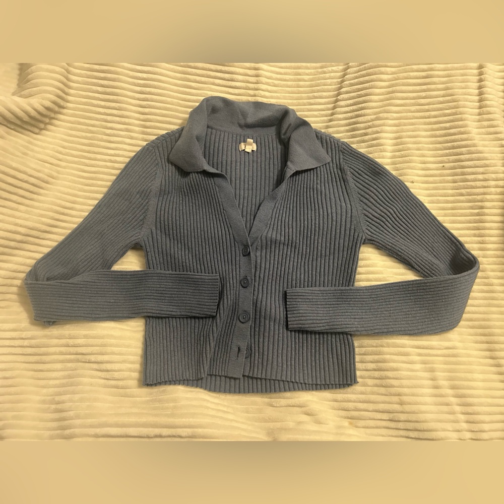 Aerie button up ribbed sweater